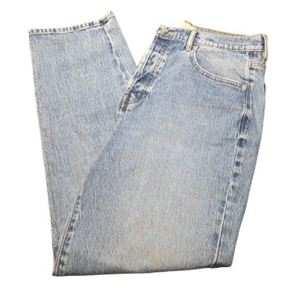 PacSun Womens Size 30 Stretch Dad Jeans Light Wash Straight Leg Button Fly 90s